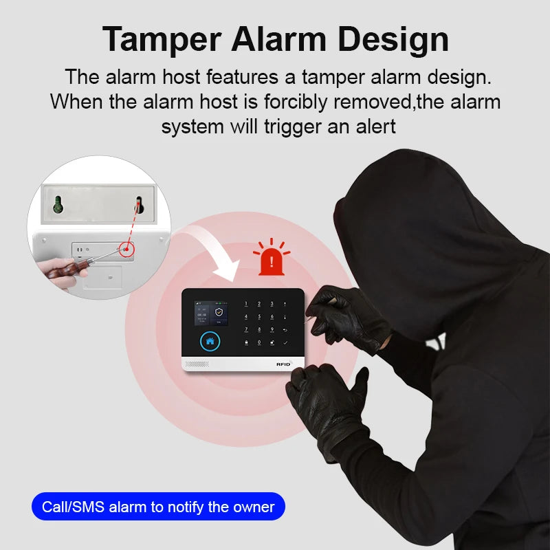 PGST 4G 2G WiFi GSM Wireless Alarm System PIR Sensor