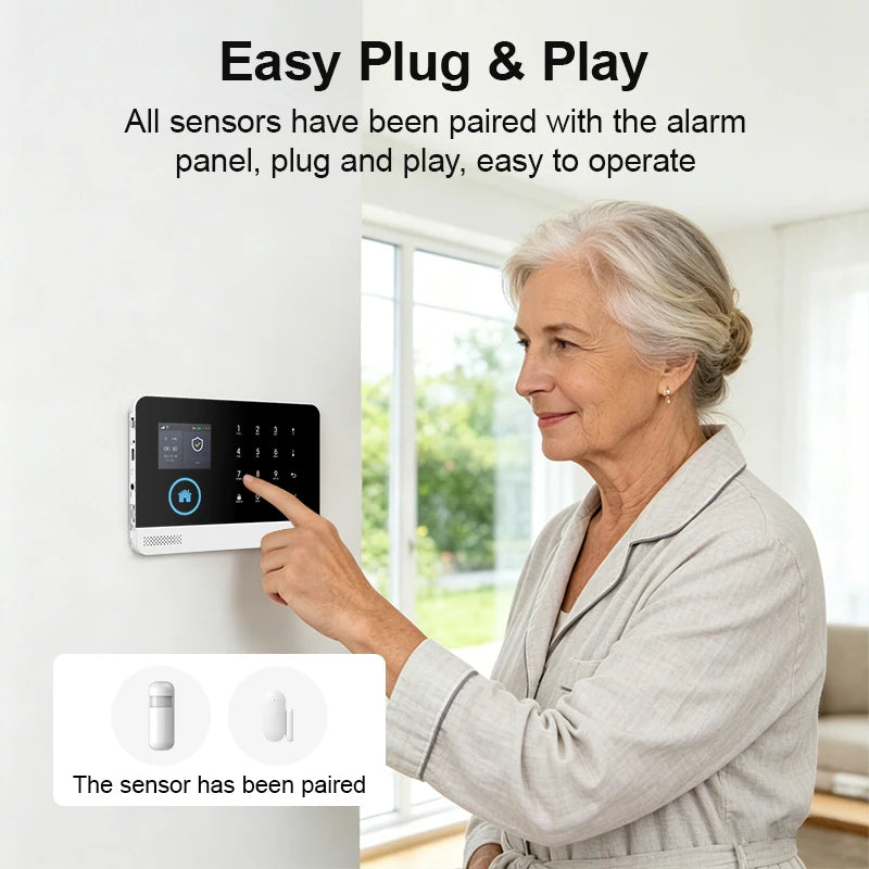PGST 4G 2G WiFi GSM Wireless Alarm System PIR Sensor