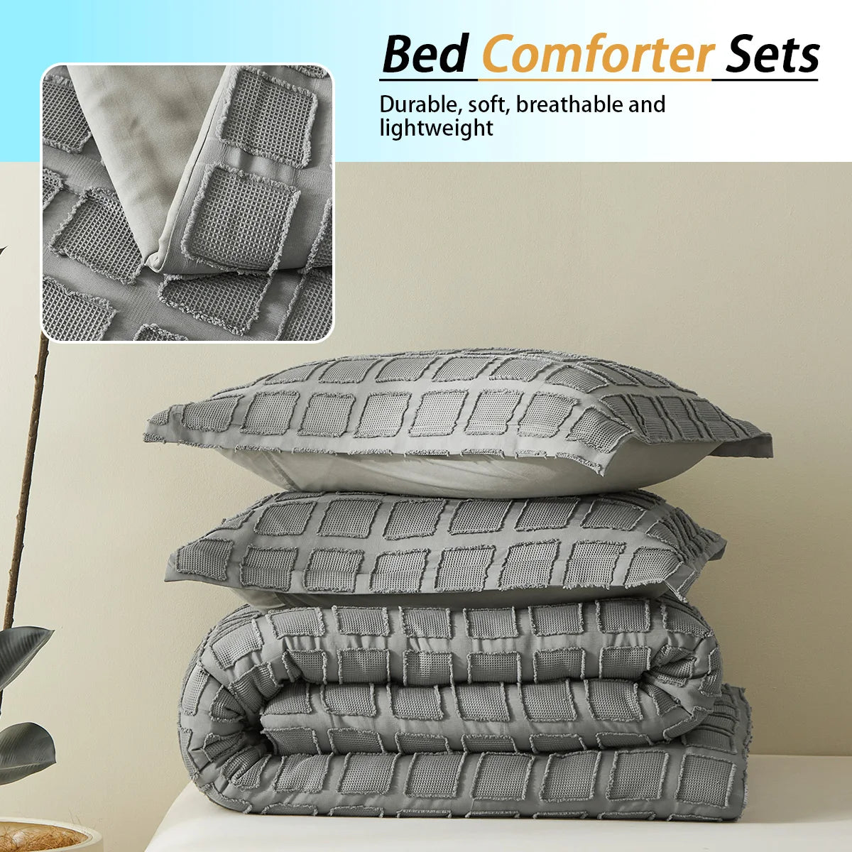 FIBERHignconcerned Comforter Set Microfiber Bedding
