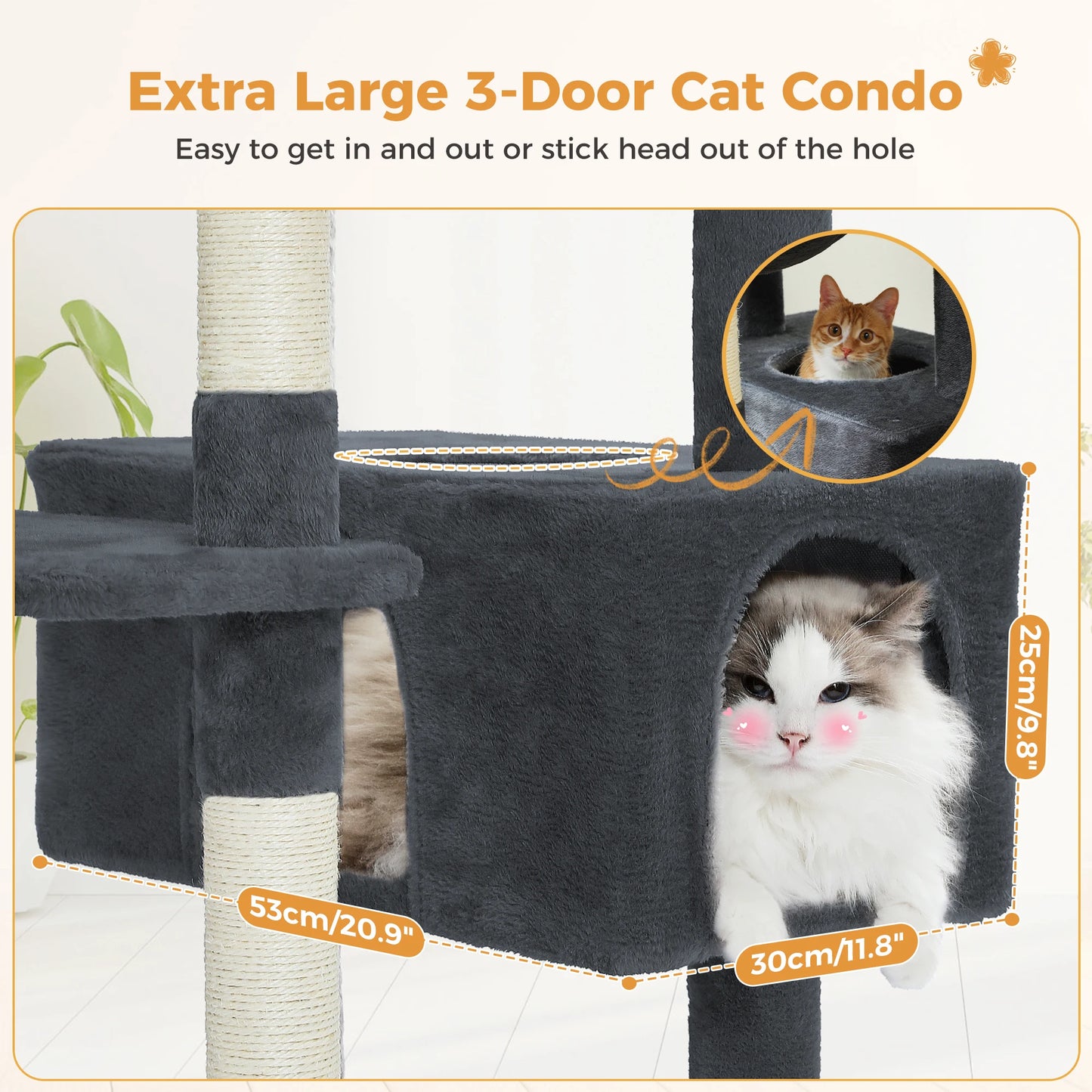 PAWZ Road Large Cat Tree And Tower For Indoor Cats