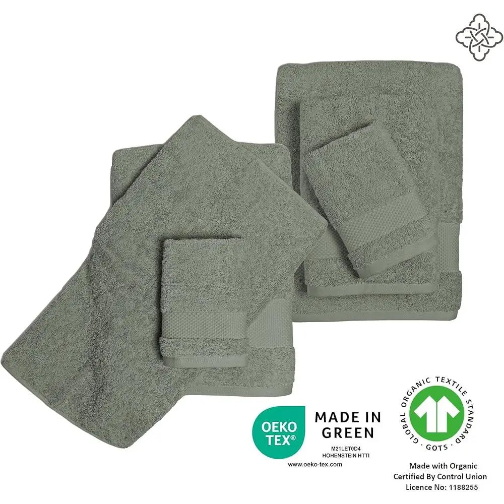 EZHomeEssentials Organic Cotton Towel Set GOTS Towels