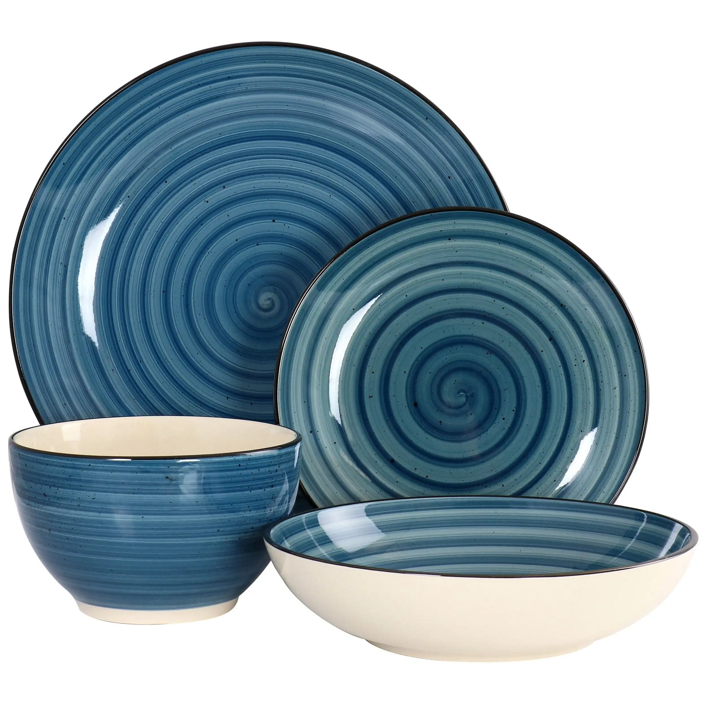 EZHomeEssentials Stoneware Dinnerware Set Premium Collection