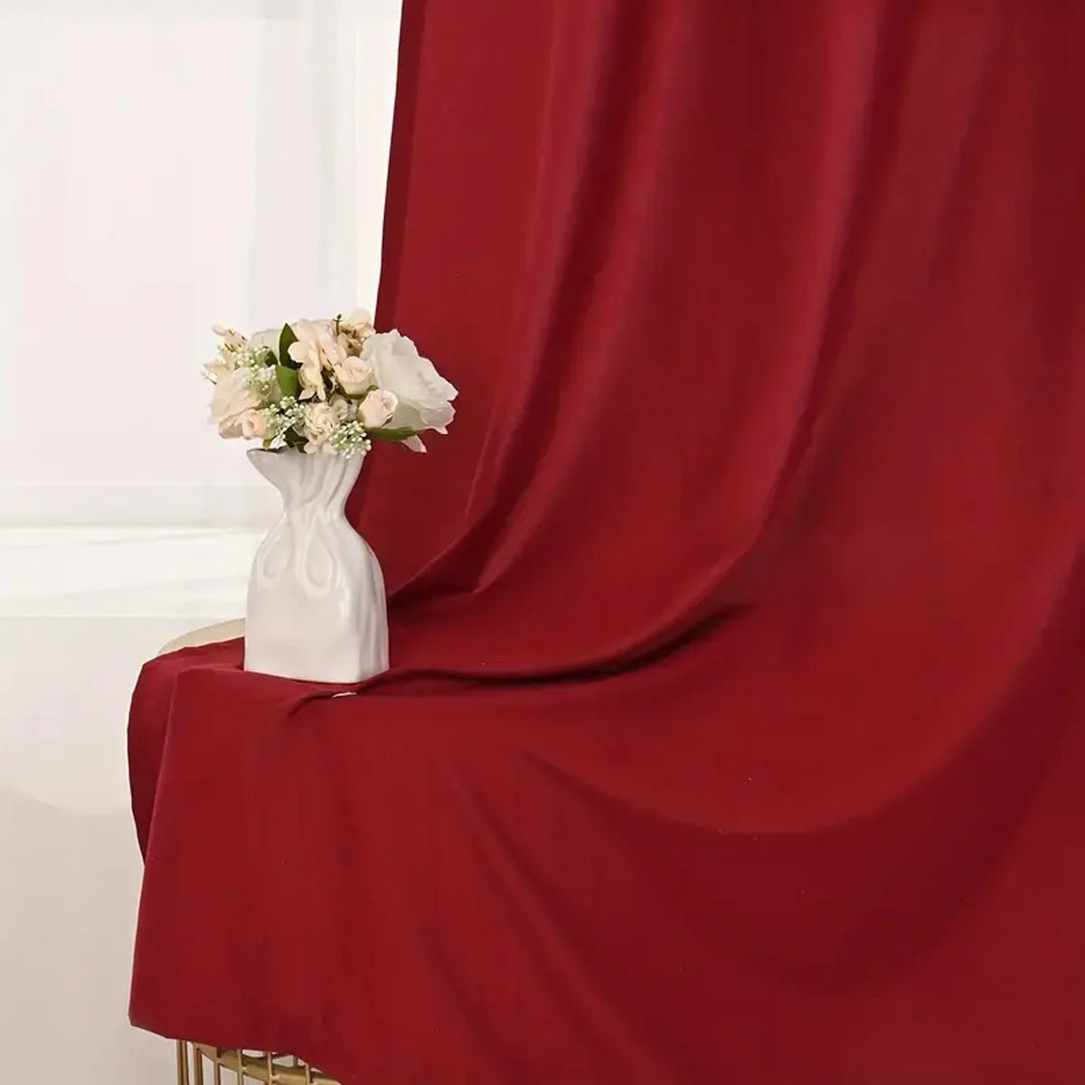 Light Filtering Curtains 4-Piece Rod Pocket Polyester For Living Room And Bedroom