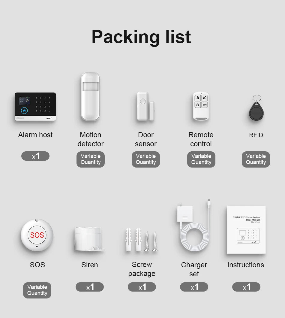 PGST 4G 2G WiFi GSM Wireless Alarm System PIR Sensor