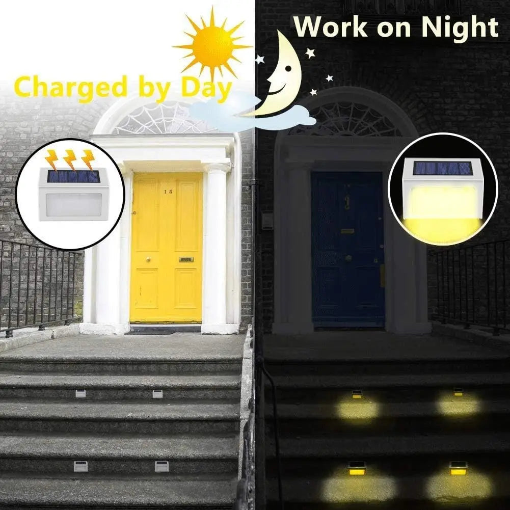 Lightess Solar Step Lights for Deck and Garden Pathway
