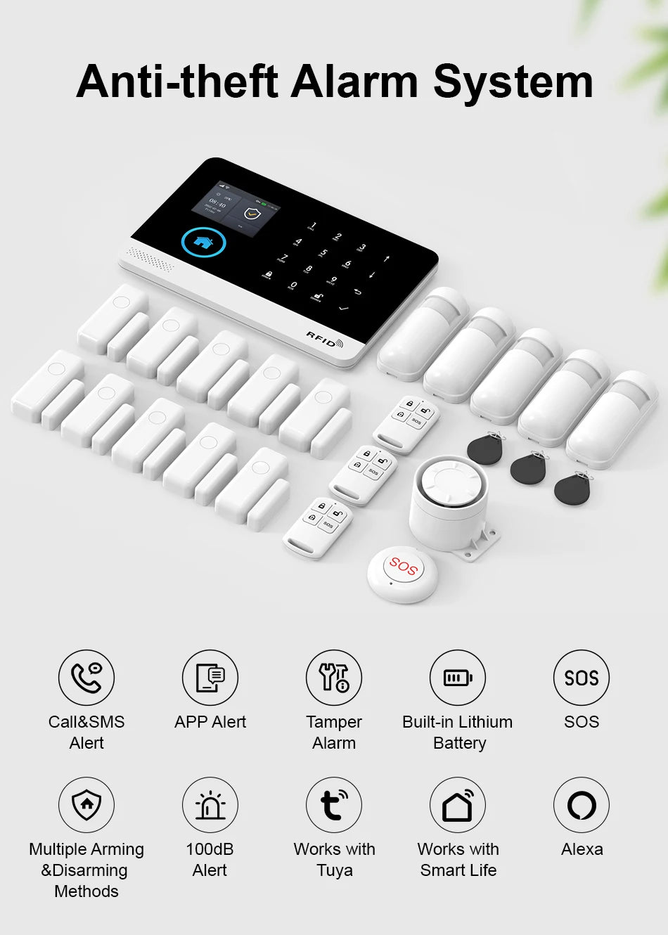 PGST 4G 2G WiFi GSM Wireless Alarm System PIR Sensor