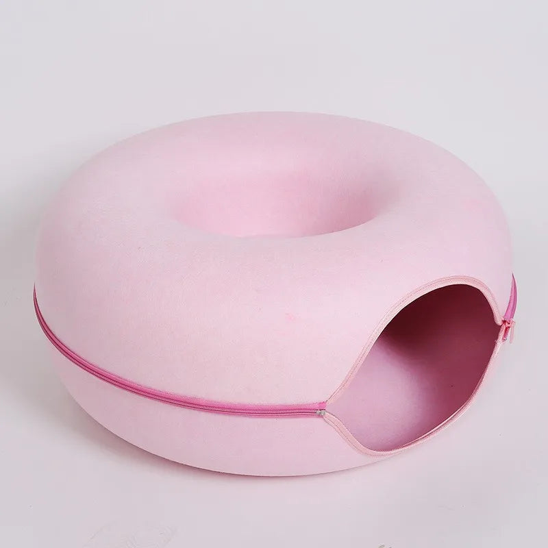 Donut Cat Bed Tunnel Toy For Cats And Kittens