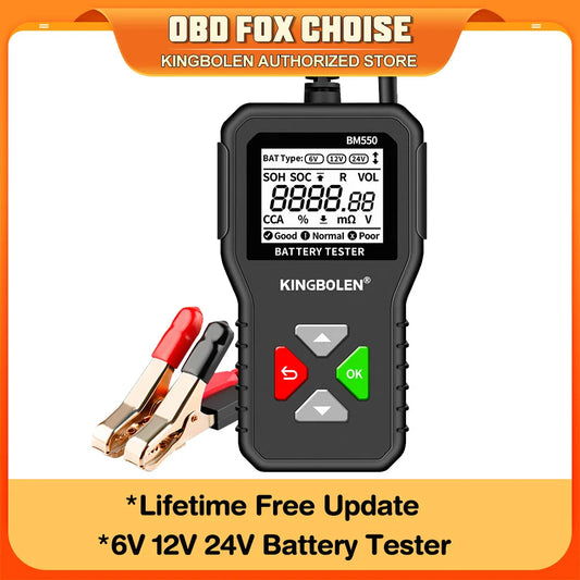 KINGBOLEN BM550 Car Battery Tester 6V 12V 24V CCA Analyzer
