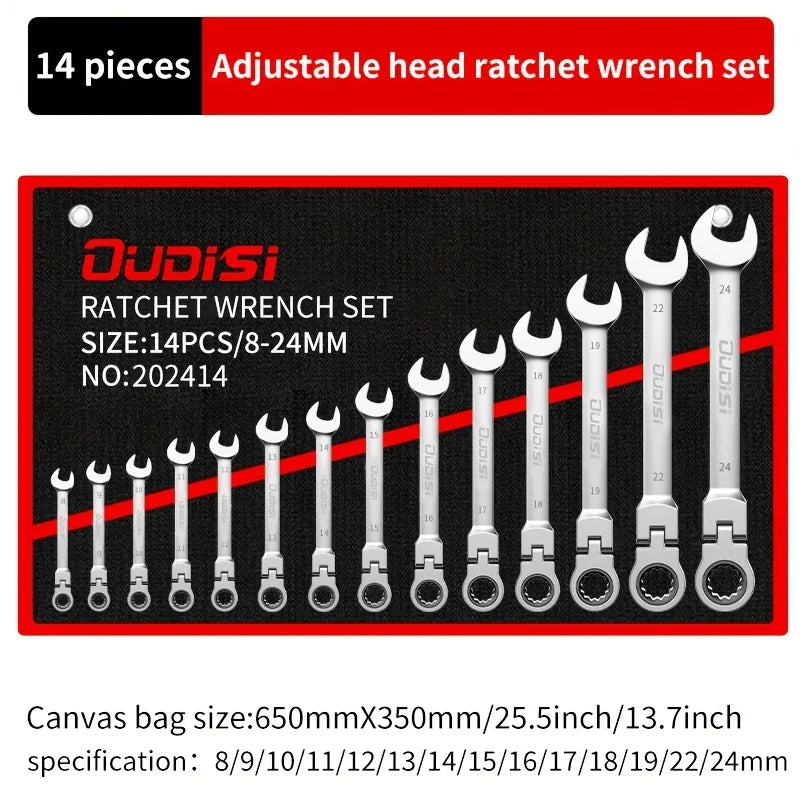 Professional Adjustable Wrench Set (3-Piece) - Chrome Vanadium Steel for Plumbing, Automotive & DIY Repairs