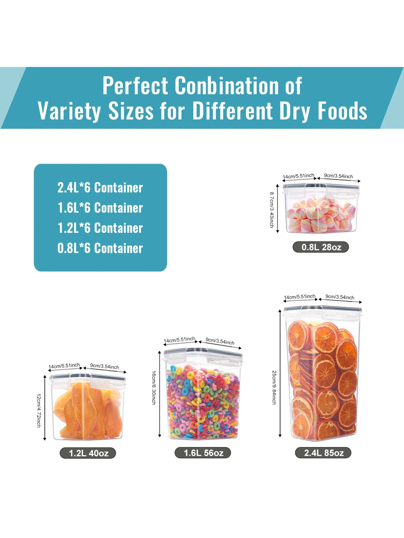EZHomeEssentials 24pcs Airtight Food Storage Containers