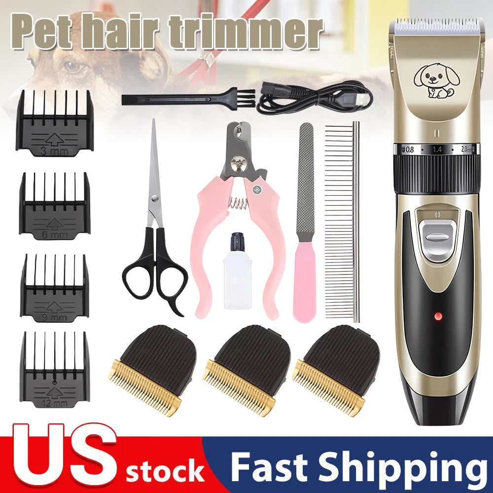 Hign-concerned Pet Clipper Kit Rechargeable Hair Trimmer