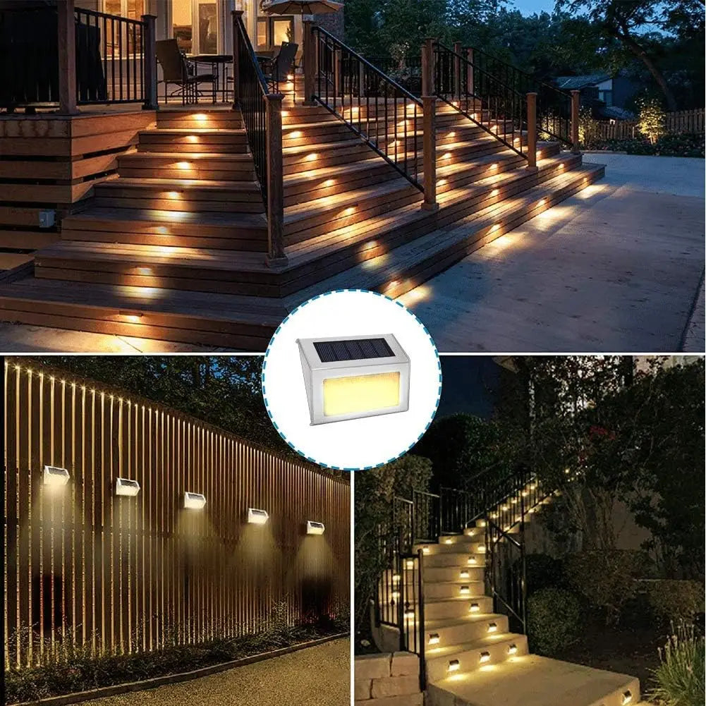 Lightess Solar Step Lights for Deck and Garden Pathway