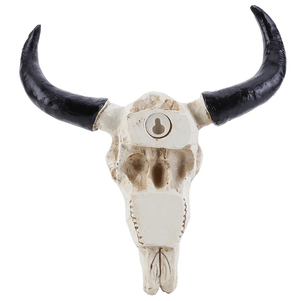 EZHomeEssentials Cow Skull Wall Decor Rustic Sculpture