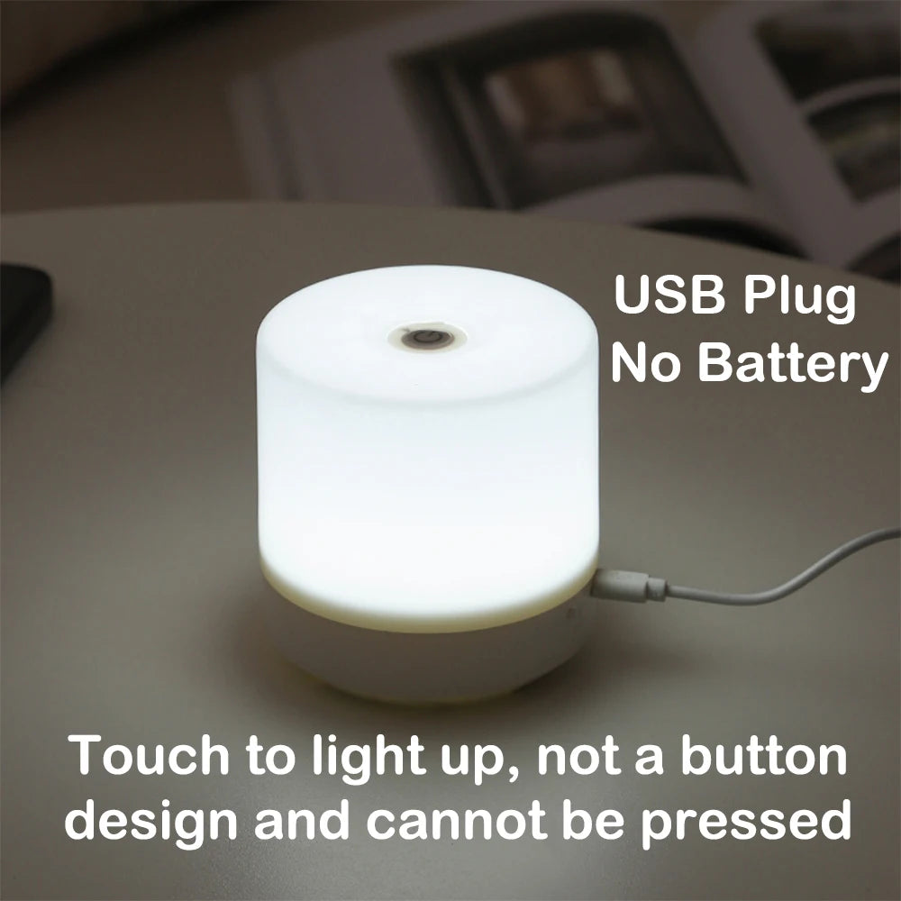 Creative USB Bedside Lamp Touch Dimmer LED Night Light