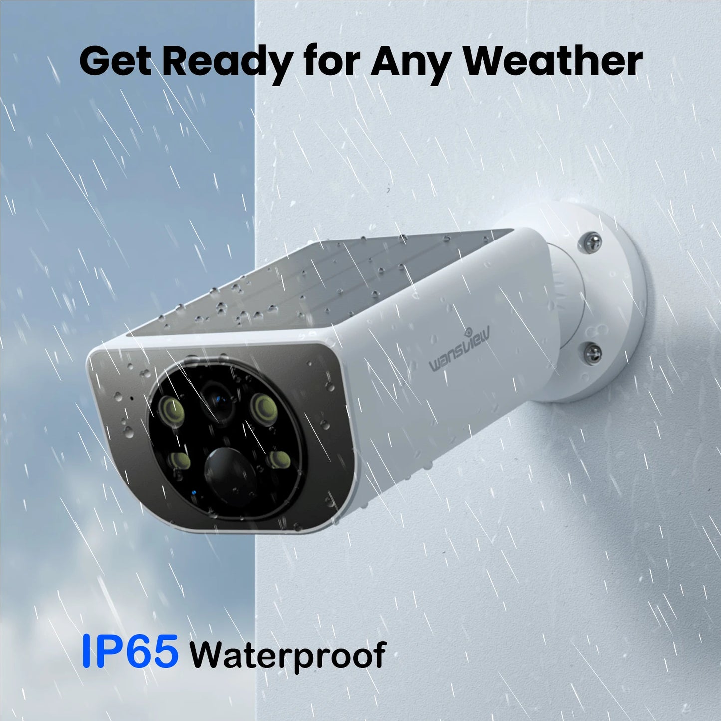 Wansview Outdoor Solar Security Camera 3MP 2 4G WiFi Battery