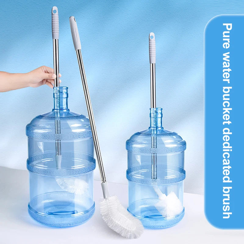 Electric Long Handle Bucket Washing Brush With Stainless Steel Rod