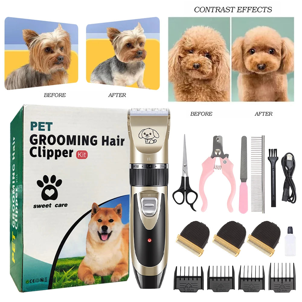 Hign-concerned Pet Clipper Kit Rechargeable Hair Trimmer