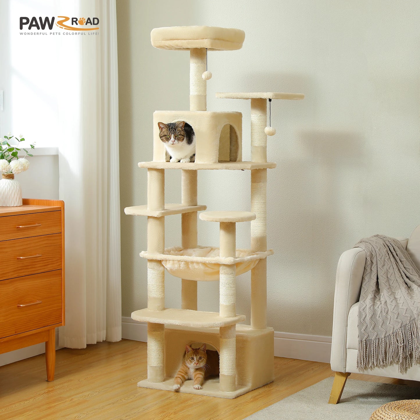 PAWZ Road Large Cat Tree And Tower For Indoor Cats