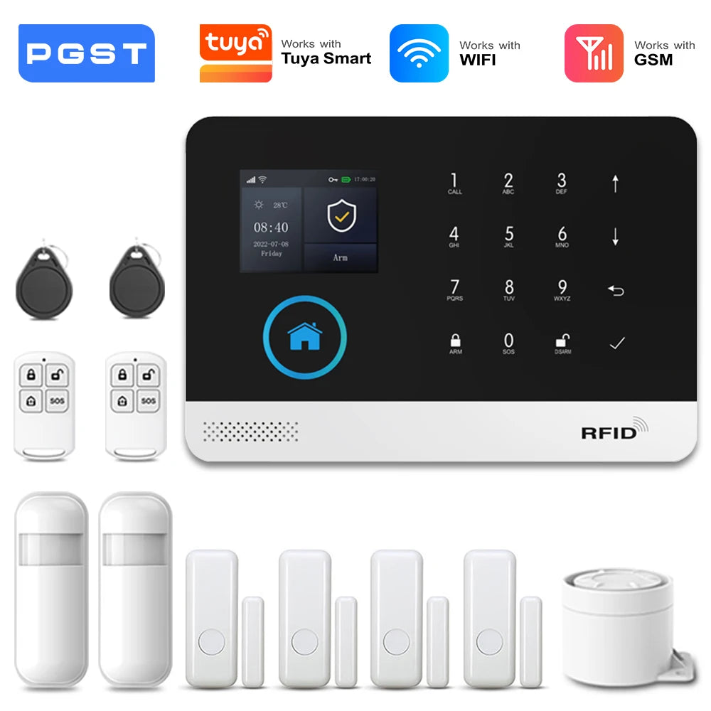 PGST 4G 2G WiFi GSM Wireless Alarm System PIR Sensor