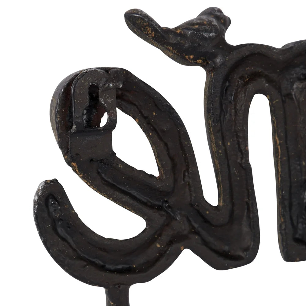 Architectural Interior Metal Wall Hook Decor Bird Silhouettes