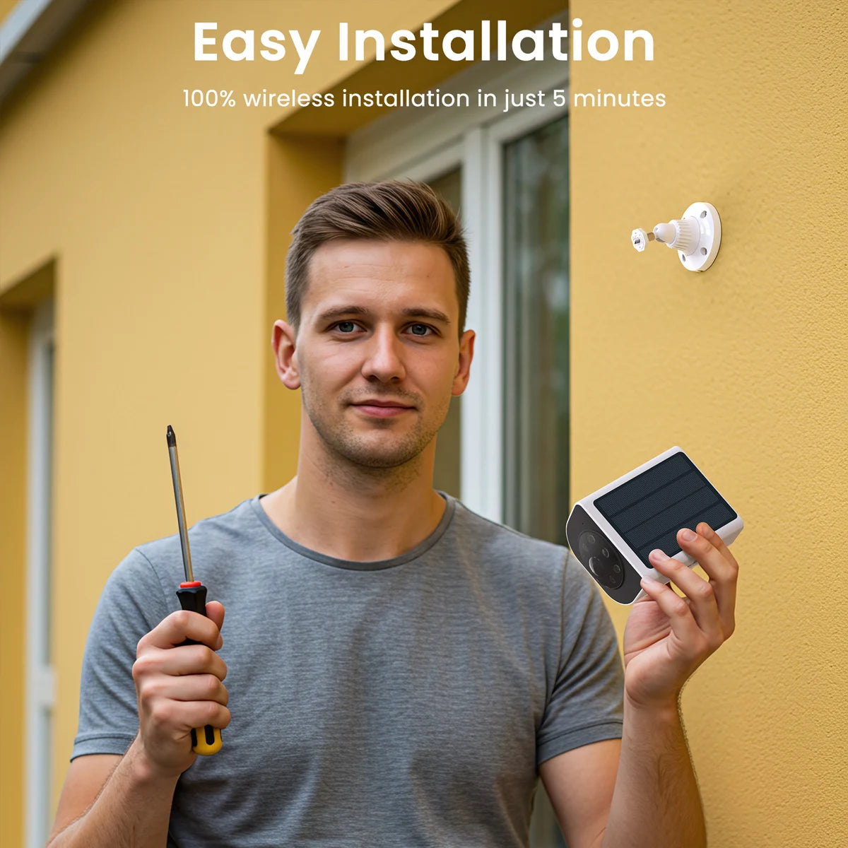 Wansview Outdoor Solar Security Camera 3MP 2 4G WiFi Battery