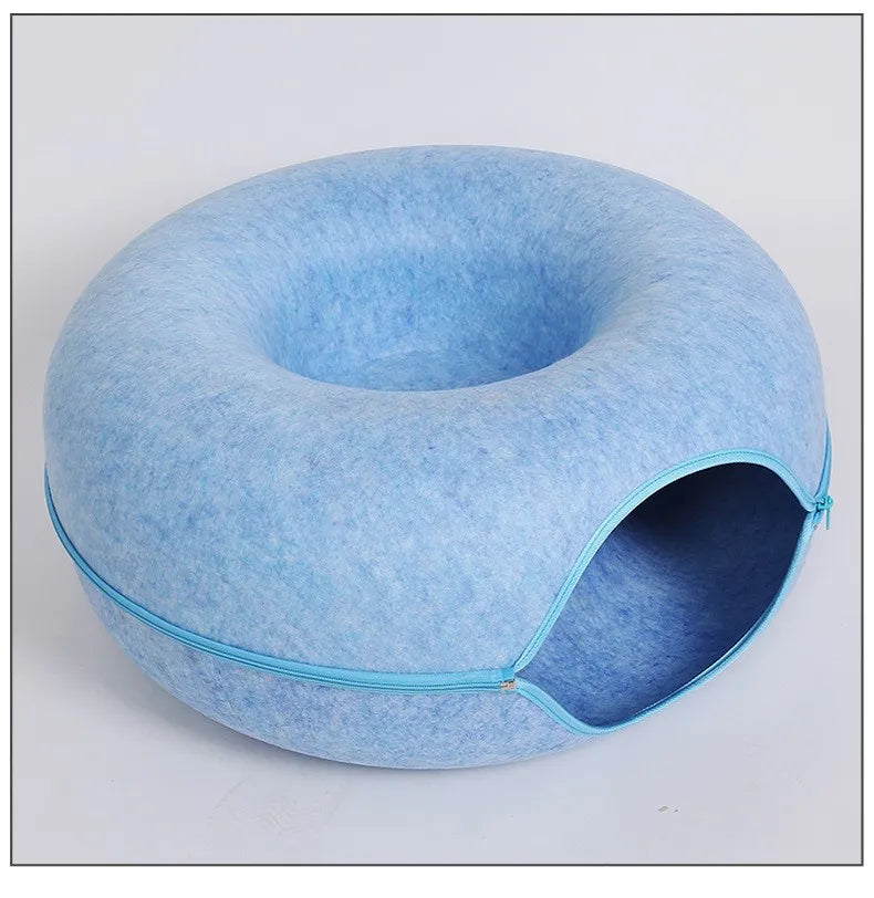Donut Cat Bed Tunnel Toy For Cats And Kittens