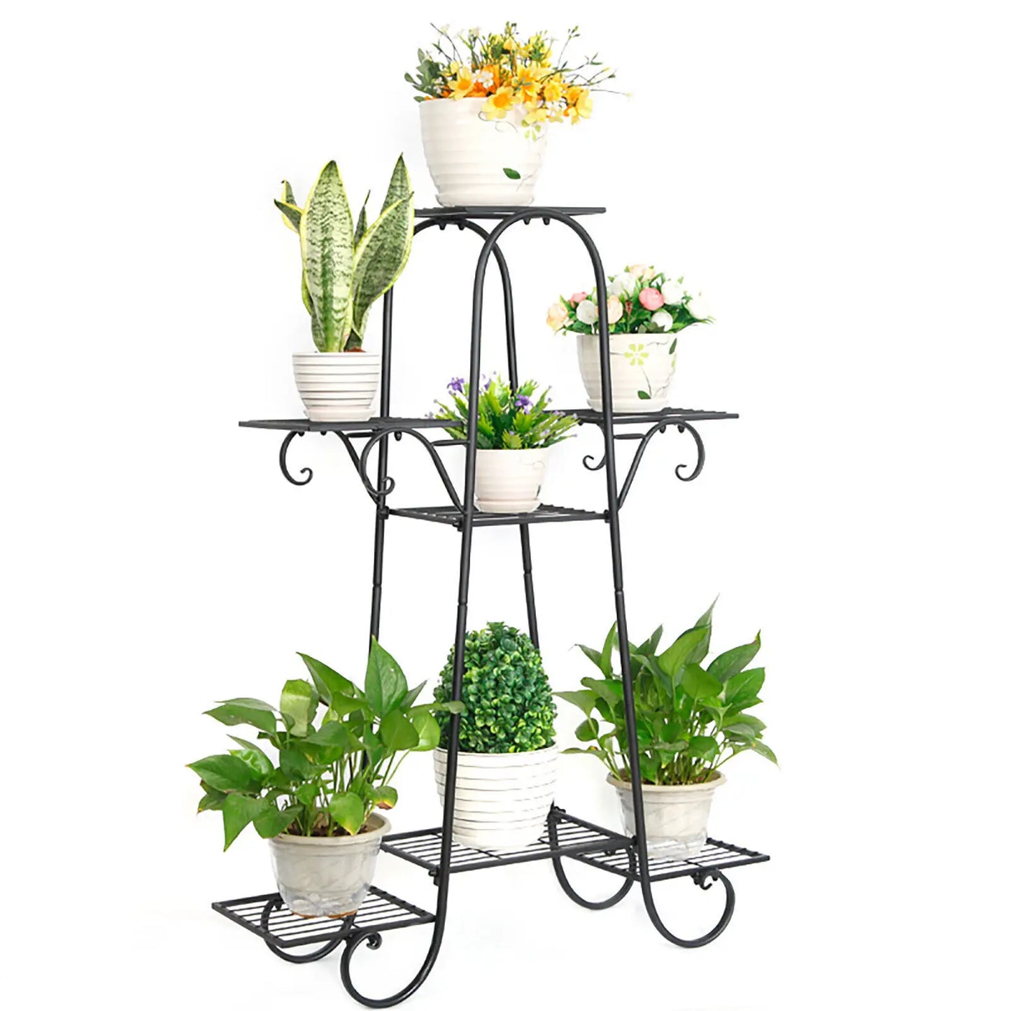 7 Tier Iron Plant Stand Indoor Load Capacity 92lbs