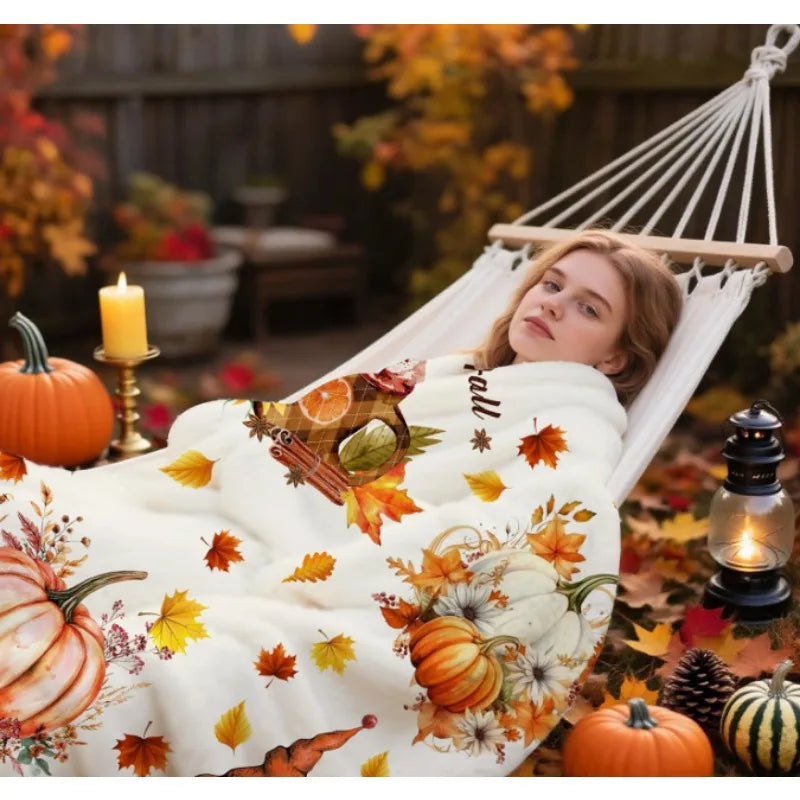 Craft Of Weaving Fall Pumpkin Gnome Throw Blanket Gift