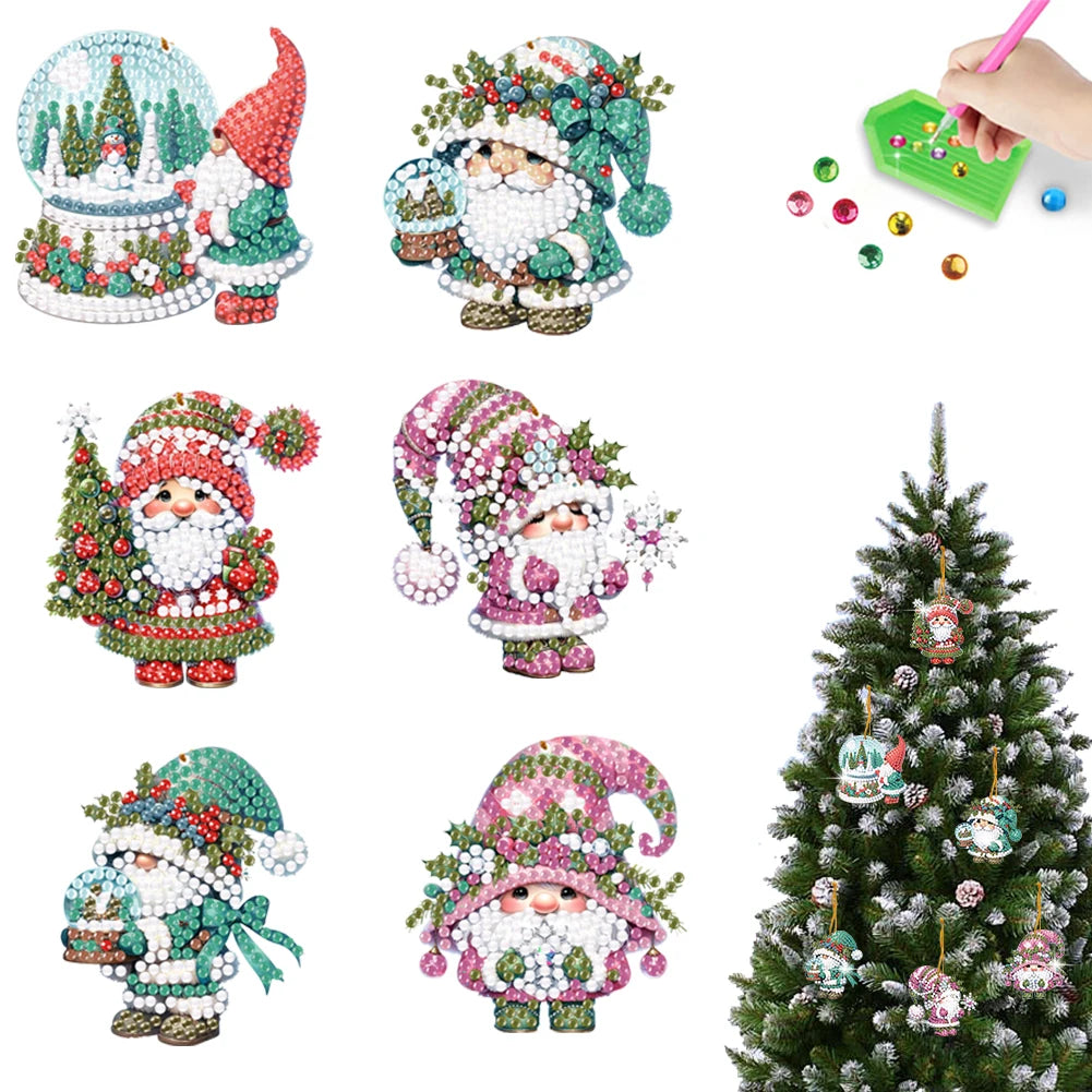 APWIKOGER Christmas 2D Diamond Art Kit Set Hanging Pendant Wall Door Decoration