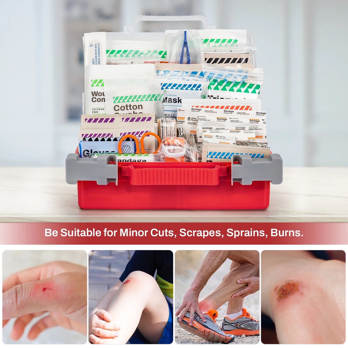 Rhino Rescue Full Feature First Aid Kit for Home Office