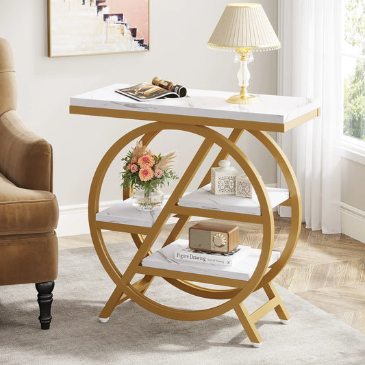 Tribesigns End Table Living Room 3 Tier Narrow Side Table