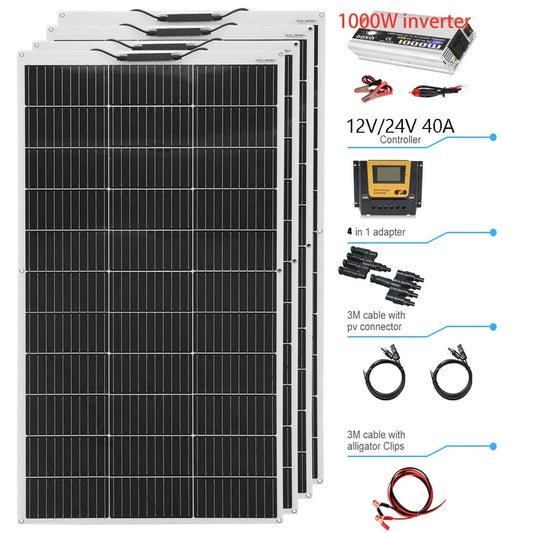 Xinpuguang 12V Solar Panel Off Grid Inverter Kit 120W