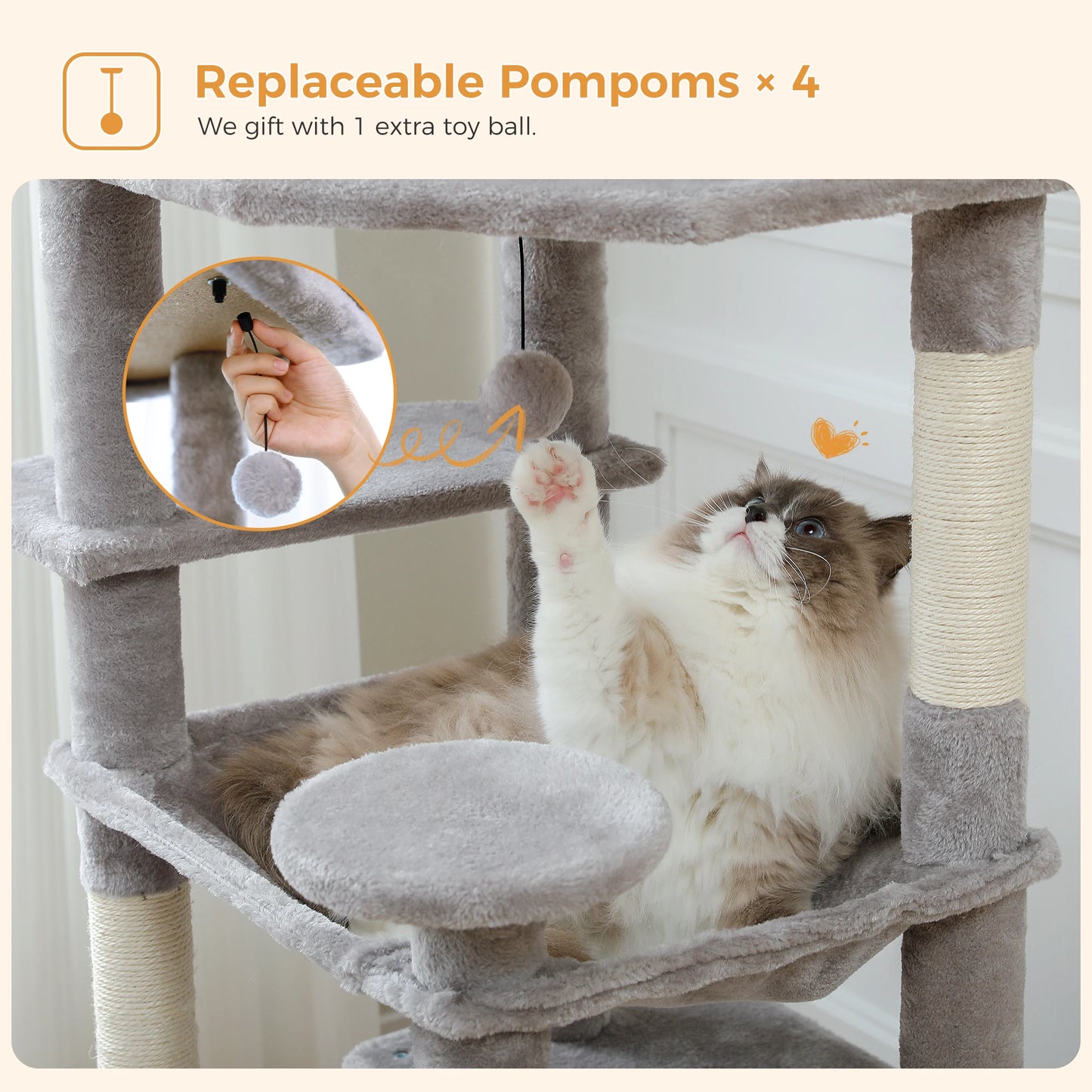 PAWZ Road Large Cat Tree And Tower For Indoor Cats