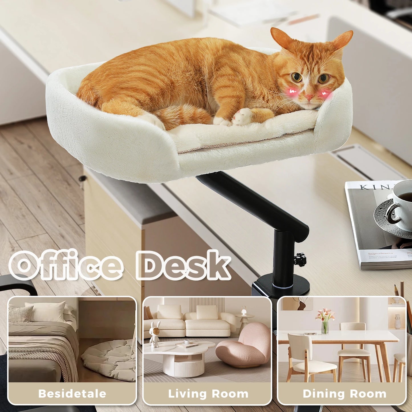 Road Cat Desk Bed 360 Degree Rotatable Stand Indoor