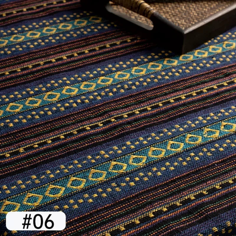 EZHomeEssentials Ethnic Style Cotton Linen Patchwork Fabric