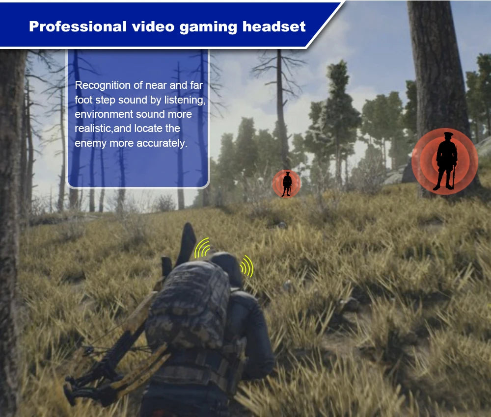 Wired Gaming Headset Mic For PC PS4 PS5 Xbox