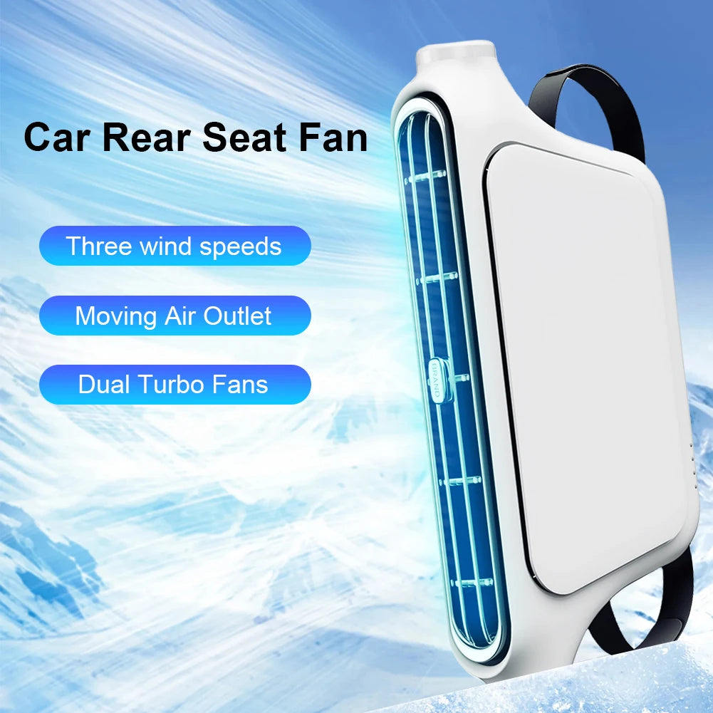 EZHomeEssentials Car Headrest Cooling Fan 3 Speeds 5V 2A