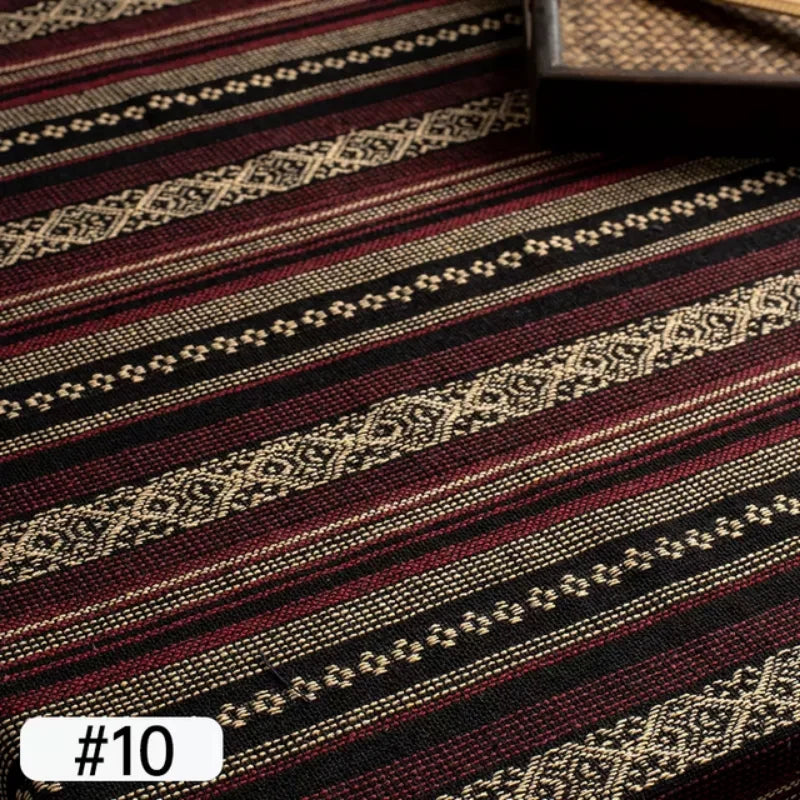 EZHomeEssentials Ethnic Style Cotton Linen Patchwork Fabric