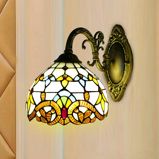 Glass And Metal Wall Lamp Vintage Baroque Home Decor