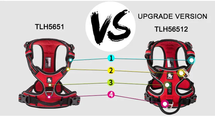 Reflective No Pull Dog Harness Adjustable Vest