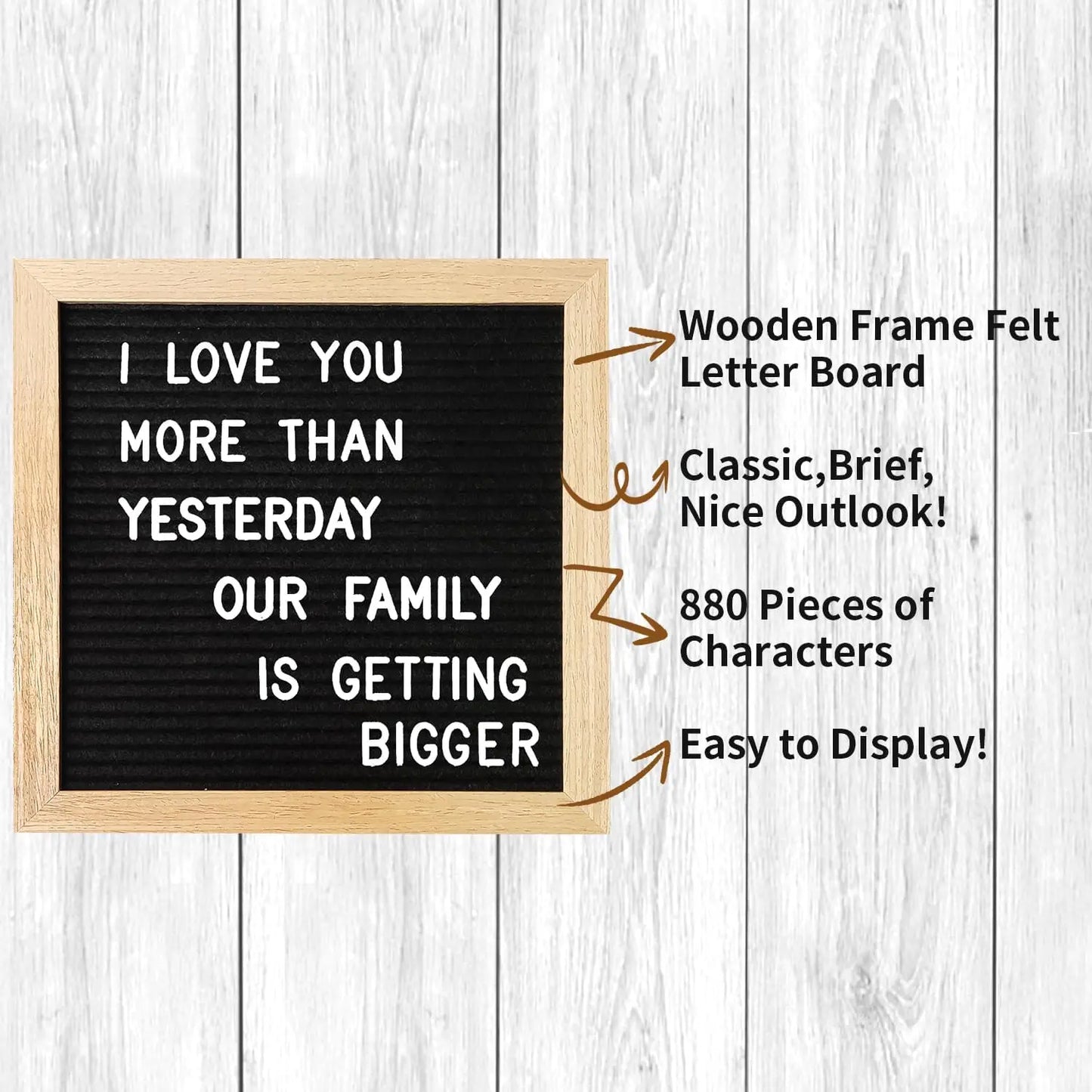ArtBeek Felt Letter Board With 880 Letters Classroom Decor