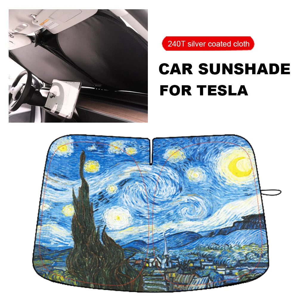 EZHomeEssentials Starry Sky Car Sun Shade For Tesla Models