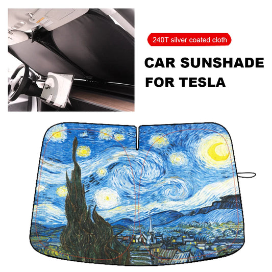 EZHomeEssentials Starry Sky Car Sun Shade For Tesla Models