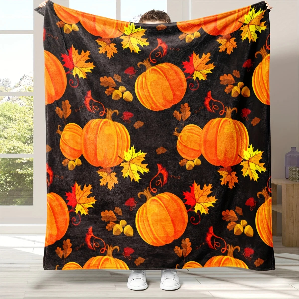 Craft of Weaving Cozy Halloween Flannel Throw Blanket