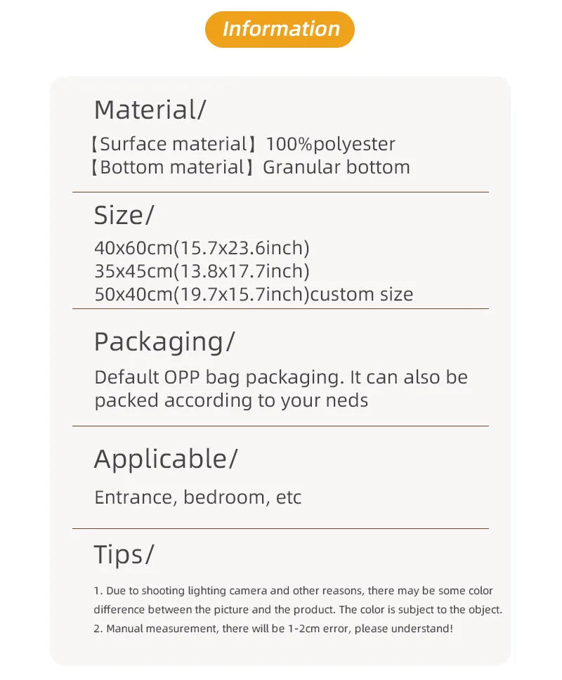 Soft Microfiber Non Slip Stone Bathroom Floor Mat Set
