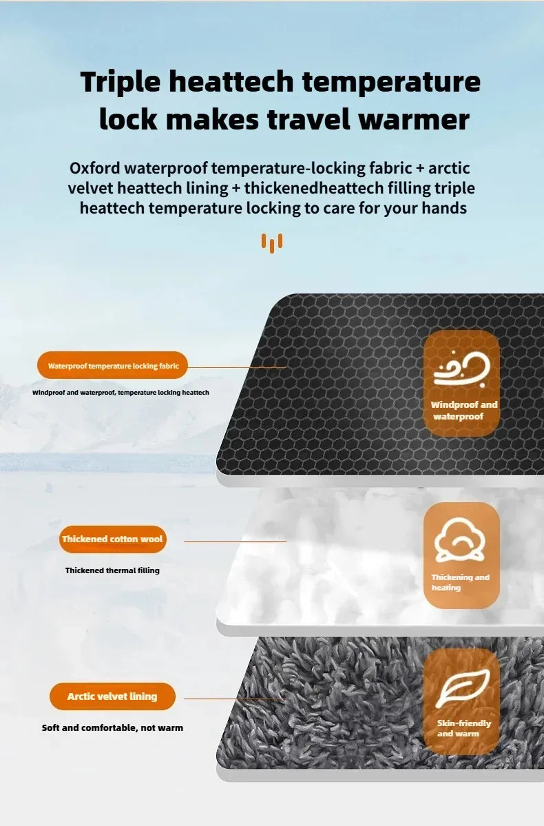 Winter Thermal Waterproof Motorcycle Handlebar Muffs