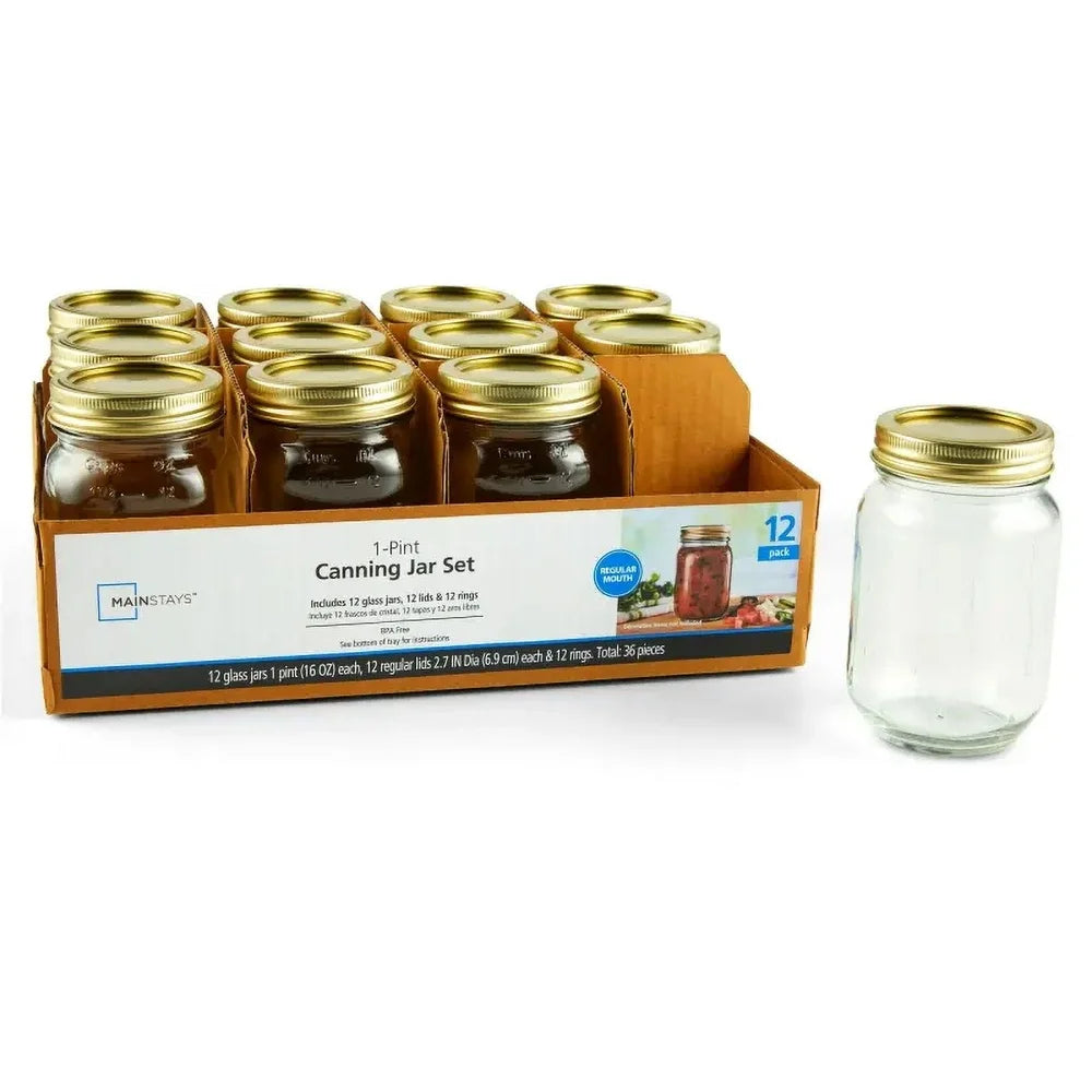 EZHomeEssentials Mason Jars With Lids Airtight Seal