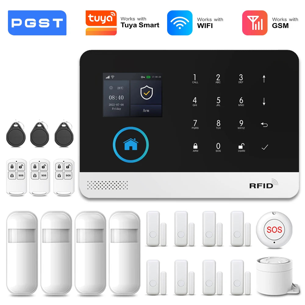 PGST 4G 2G WiFi GSM Wireless Alarm System PIR Sensor