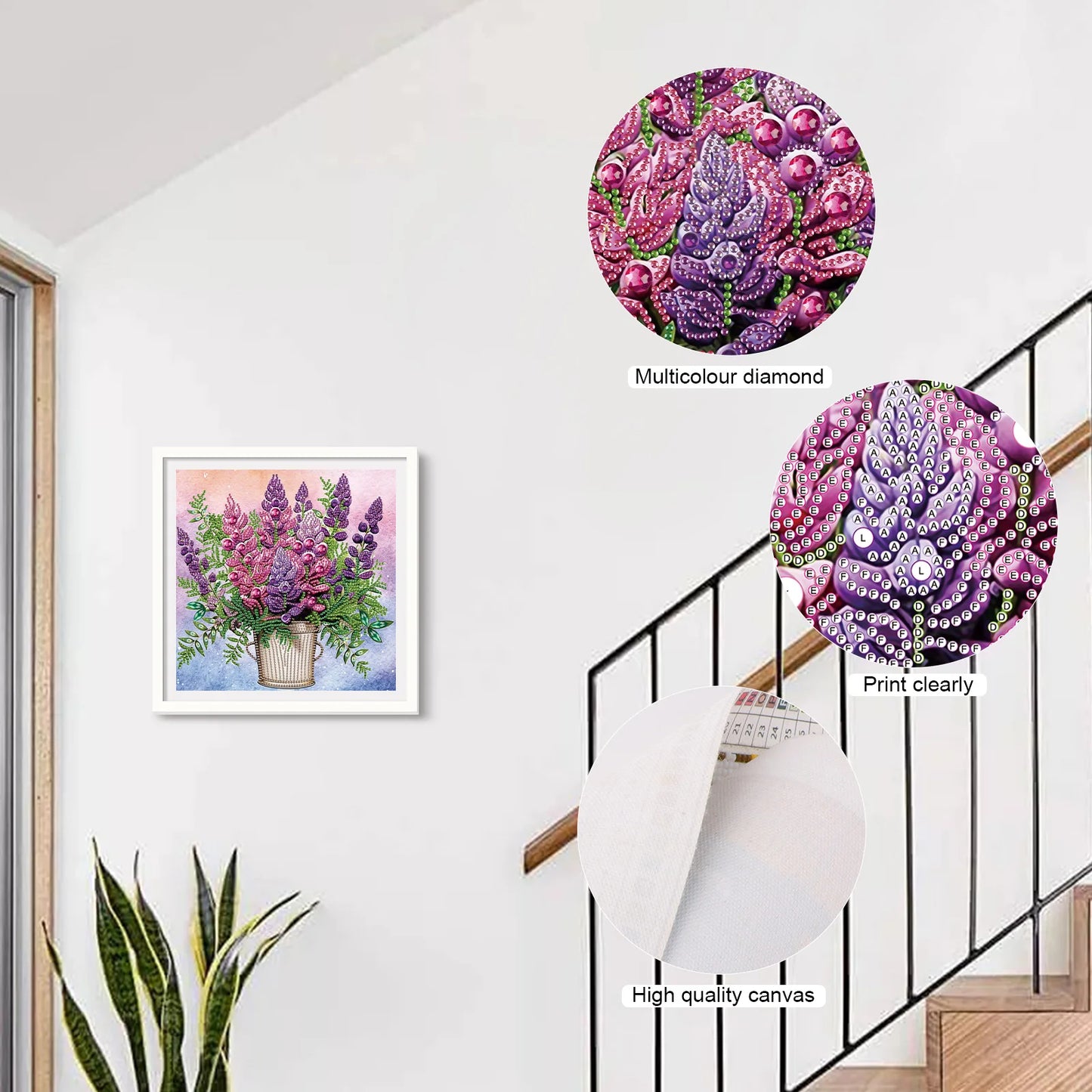 Choice Diamond Art Flower Bucket Special Shape Kit for Beginners