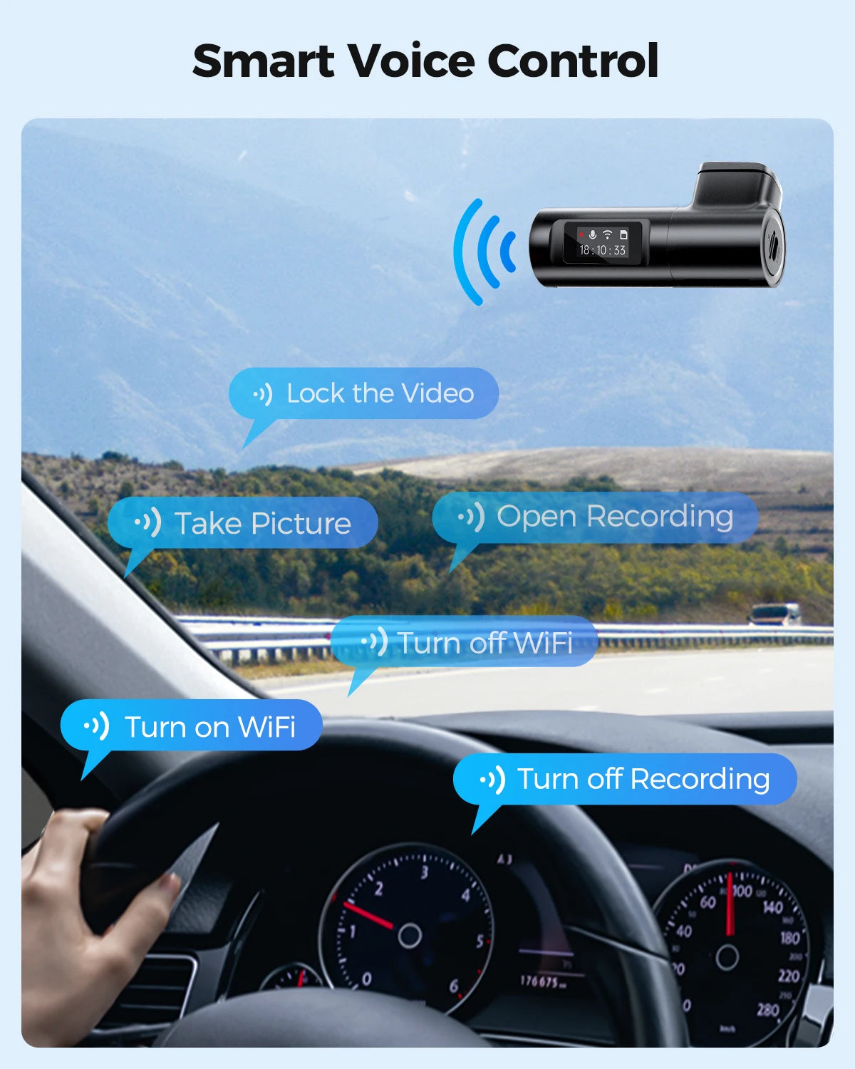 EZHomeEssentials AZDOME M330 Car DVR 1080P Dash Cam
